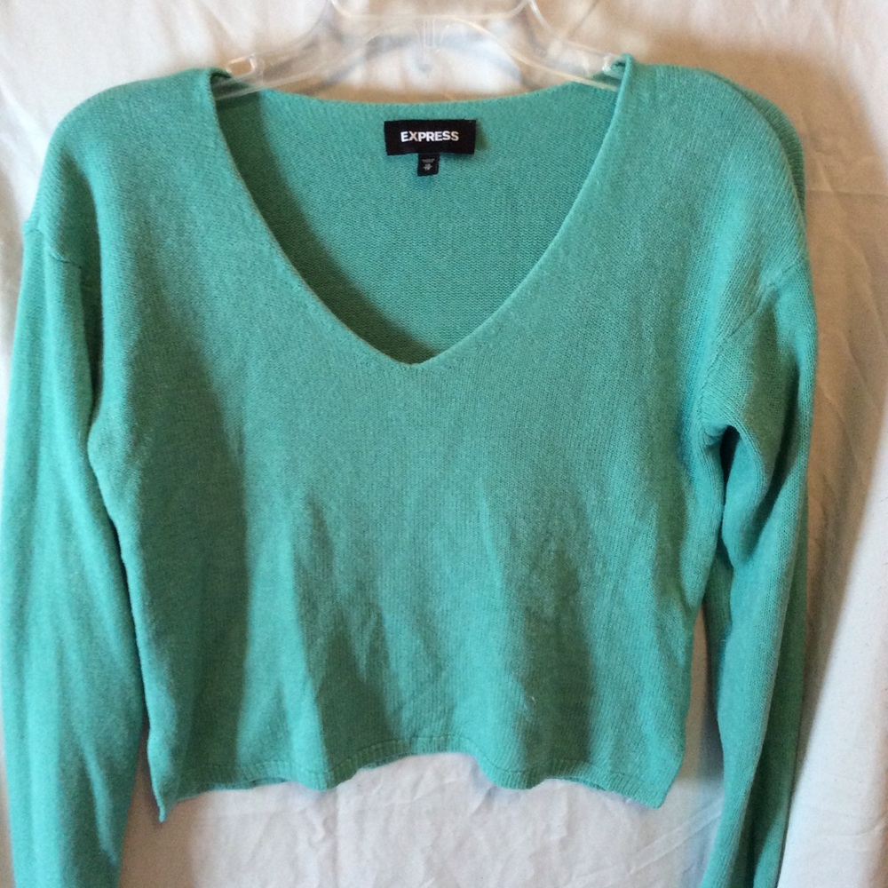 Express green sweater